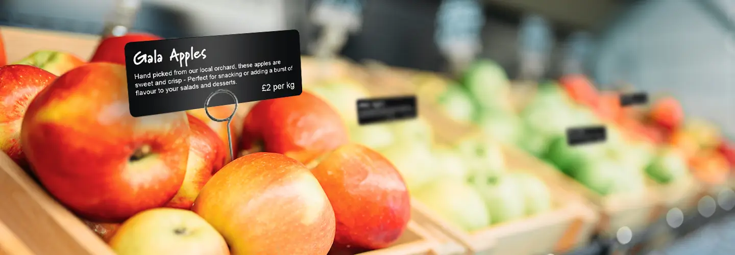 Price Sign Printers - Price Sign examples in Greengrocers Shop