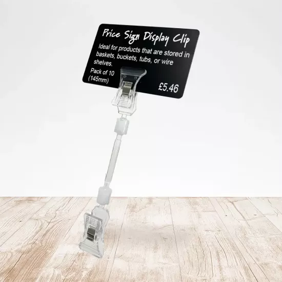 Price Sign Display Clip (Pack of 10)