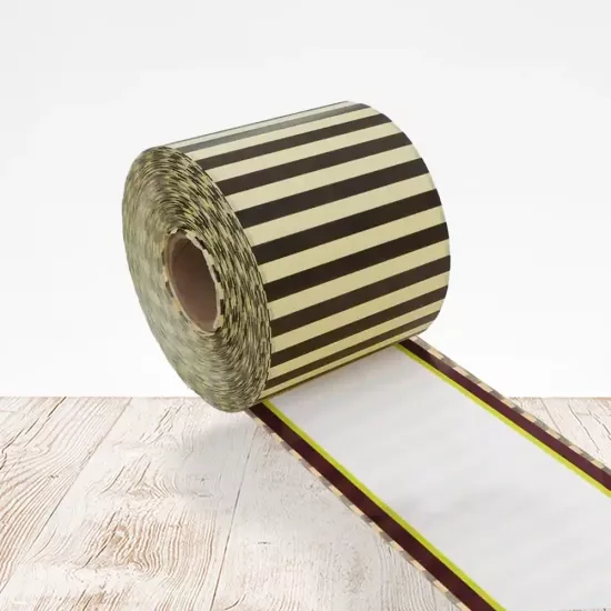 30m Continuous Label Roll (Burgundy & Green)