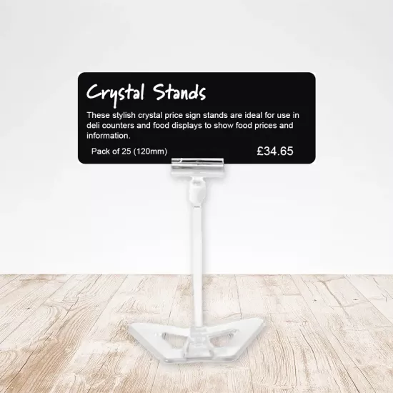 Acrylic Price Sign Stands (Pack of 25)
