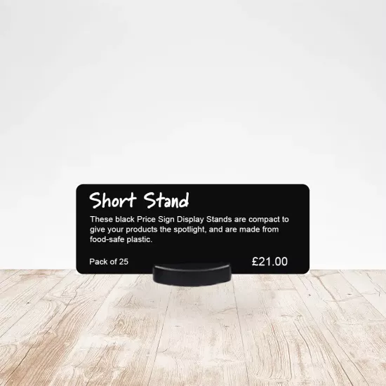 Price Sign Display Short Stand (Pack of 25)