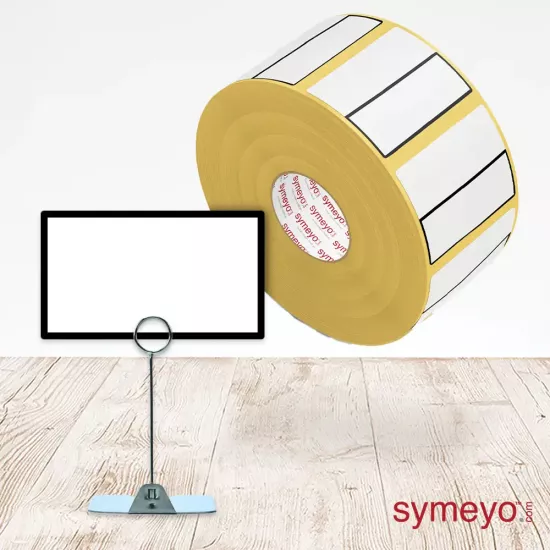 Symeyo Display Labels - Black & White  (108x62mm)