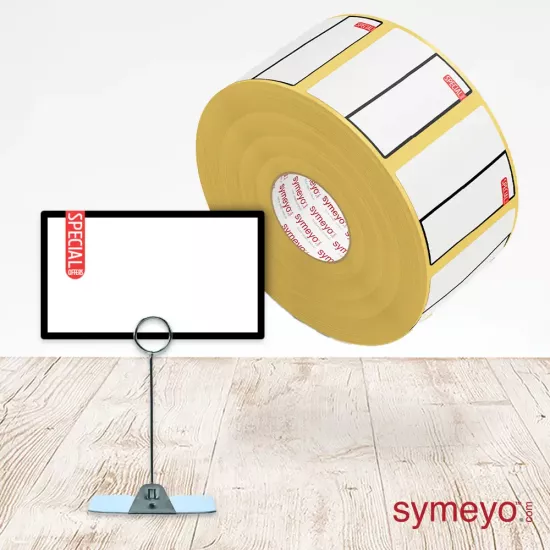 Symeyo Display Labels - Black & White  (108x62mm)