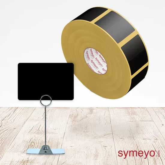 Symeyo Display Labels - Matt Black (80x30mm)
