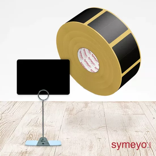 Symeyo Display Labels - Matt Black (90x60mm)